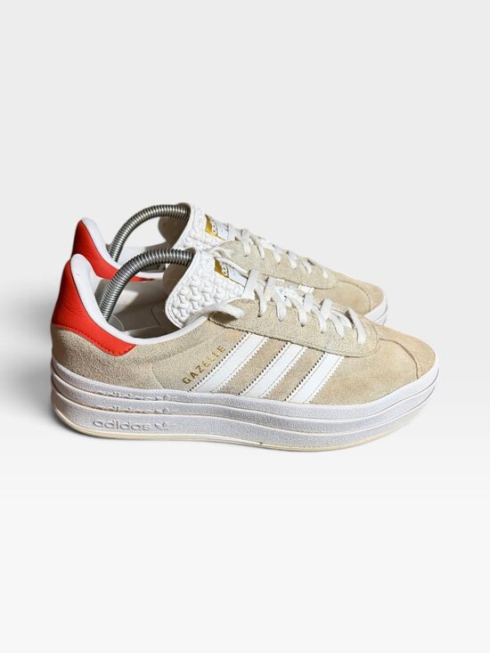 adidas Shoes - Adidas Gazelle Bold Suede Platform Sneakers Wonder Tan Beige Orange Women’s 9.5